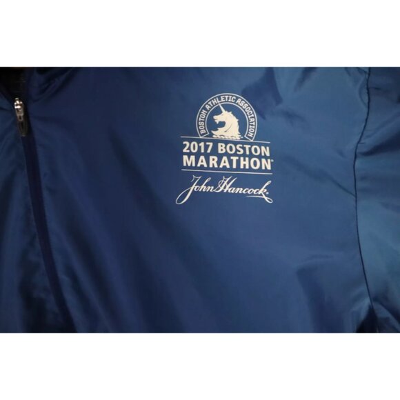 Adidas Climaproof Track Jacket Adult XL Blue Boston Marathon Hooded Logo Graphic - Picture 2 of 10